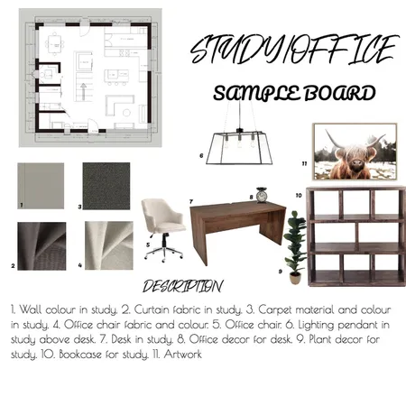 STUDY SAMPLE BOARD Interior Design Mood Board by Trinity.Brennan on Style Sourcebook