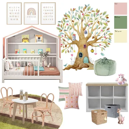 girls house room Interior Design Mood Board by Lucey Lane Interiors on Style Sourcebook