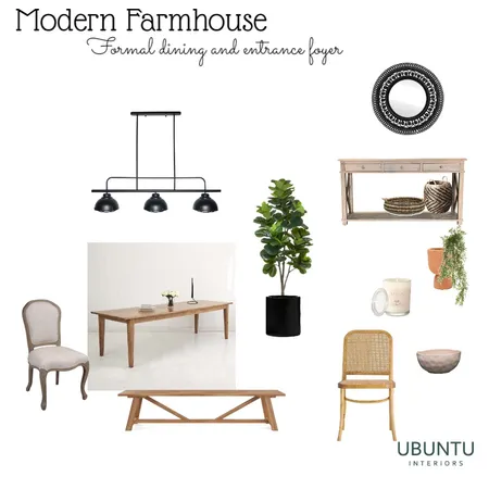 Camille Dining & Entrance foyer Interior Design Mood Board by Ubuntu Interiors on Style Sourcebook