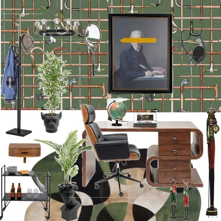 eclectic gentlemans office Interior Design Mood Board by 2012antoniosv on Style Sourcebook