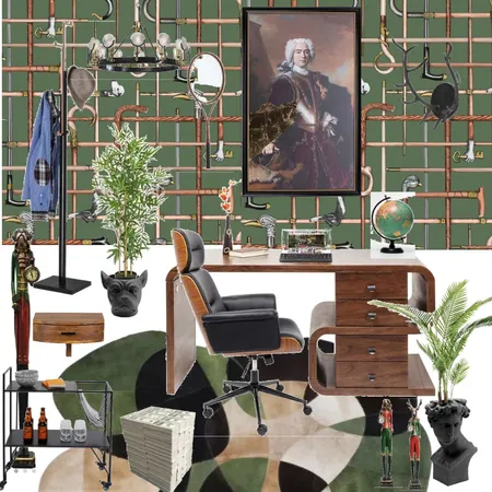 eclectic gentlemans office Interior Design Mood Board by 2012antoniosv on Style Sourcebook