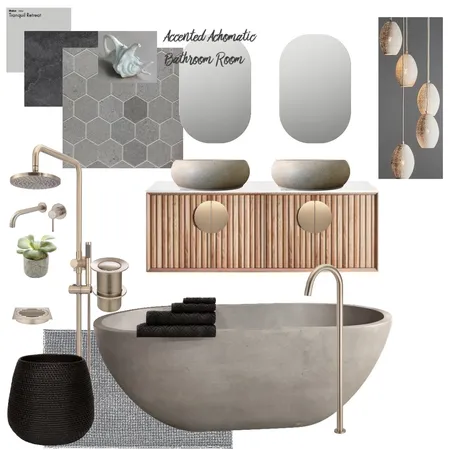 Bathroom Accented achromatic Interior Design Mood Board by MatchDS on Style Sourcebook