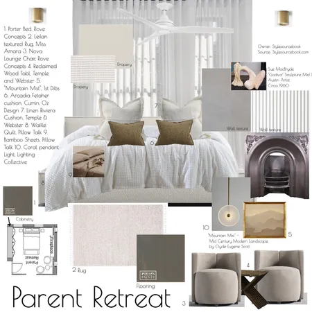 Parents Retreat Interior Design Mood Board by StudioCollins on Style Sourcebook