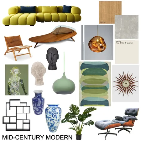 MID CENTURY MODERN Interior Design Mood Board by iz on Style Sourcebook