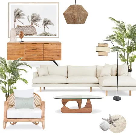 Summer escape Livingroom Interior Design Mood Board by Fleur Design on Style Sourcebook