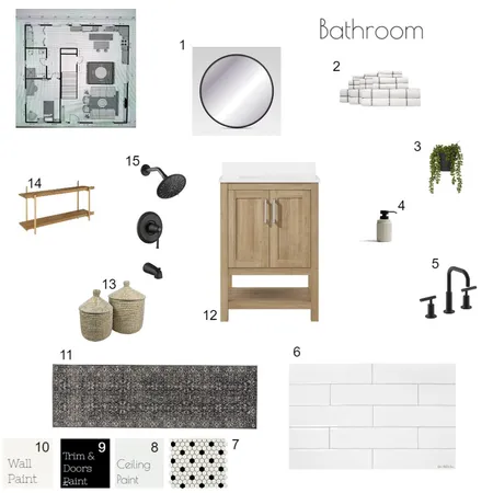 Boho Bathroom Interior Design Mood Board by Miranda Nacarelli on Style Sourcebook