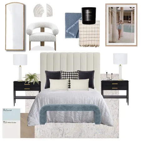Blue Lux Bedroom Interior Design Mood Board by Eliza Grace Interiors on Style Sourcebook