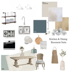Kitchen & Dining Basement Suite Interior Design Mood Board by Morganizing Co. on Style Sourcebook