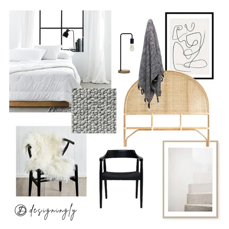 Contemporary Loft bedroom Interior Design Mood Board by Designingly Co on Style Sourcebook