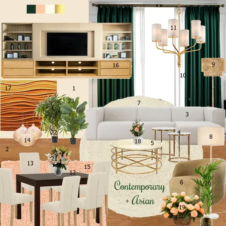 Open Plan Living & Dining (Indexed) Interior Design Mood Board by Naomi on Style Sourcebook