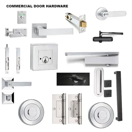 Commercial door hardware Interior Design Mood Board by Door hardware on Style Sourcebook