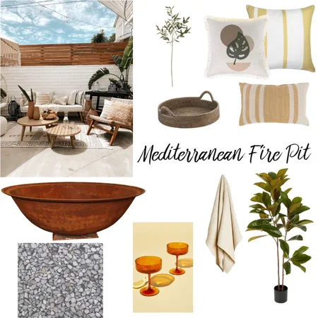 Mediterranean fire pit Interior Design Mood Board by ashlee.berryman on Style Sourcebook