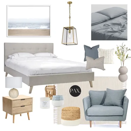 Coastal Vibes Bedroom Interior Design Mood Board by PAX Interior Design on Style Sourcebook