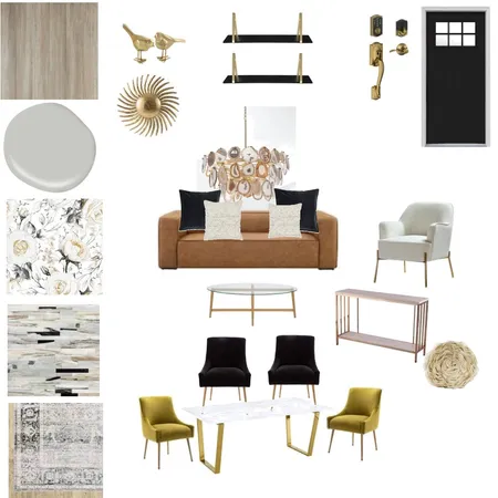 Iesha's updated living room/ Dining Room Interior Design Mood Board by BriannaStarr on Style Sourcebook
