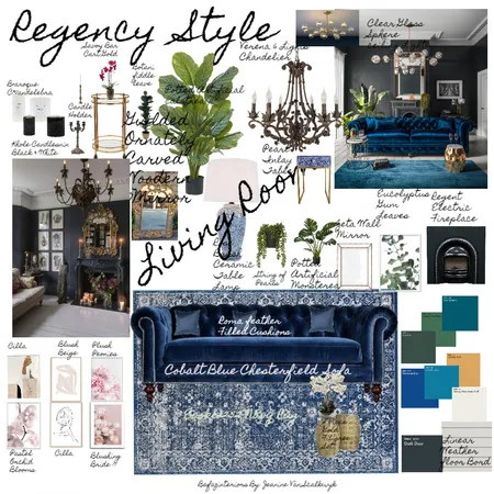 Regency Glam Living Room1A Interior Design Mood Board by Jeanine on Style Sourcebook
