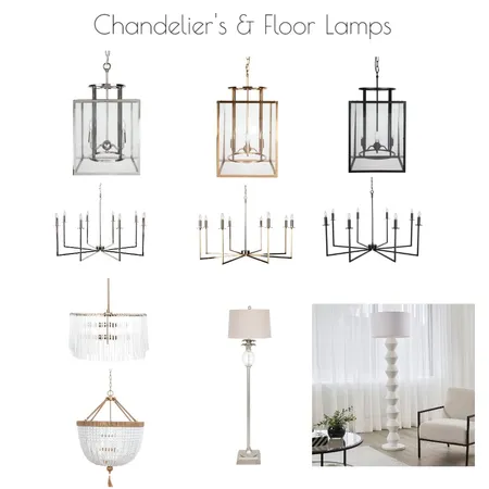 Salty Lane Chandelier's & Floor Lamps Interior Design Mood Board by christina_helene designs on Style Sourcebook