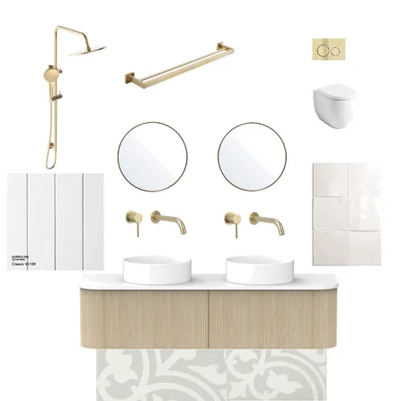 ensuite brushed brass Interior Design Mood Board by jonmez on Style Sourcebook