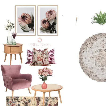 Designer Jacobean Tree of Life Pillow in Antique Rose Interior Design Mood Board by bon_ana on Style Sourcebook