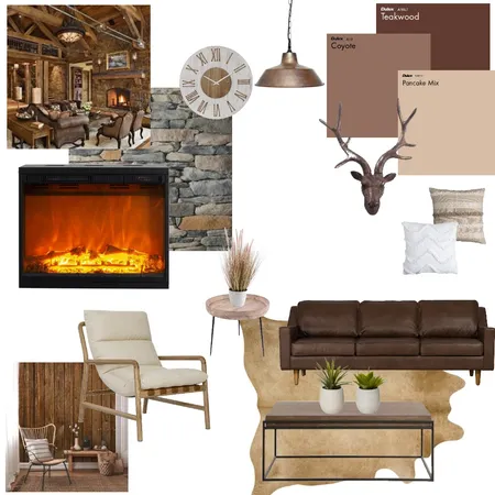 Rustic Living Interior Design Mood Board by sara.m on Style Sourcebook