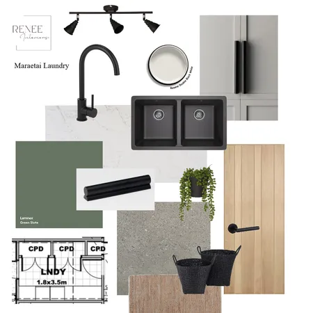 Maraetai laundry Interior Design Mood Board by Renee Interiors on Style Sourcebook