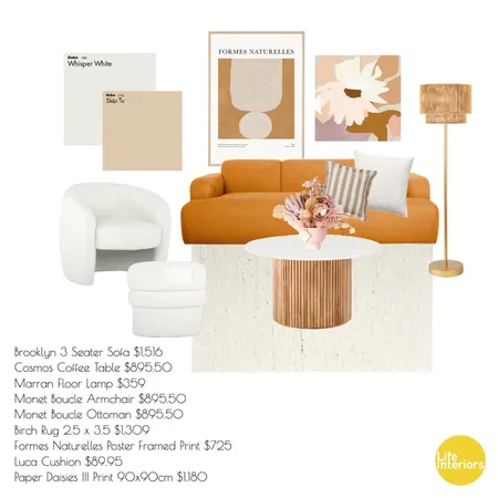 Pastel Living Interior Design Mood Board by Style Sourcebook on Style Sourcebook