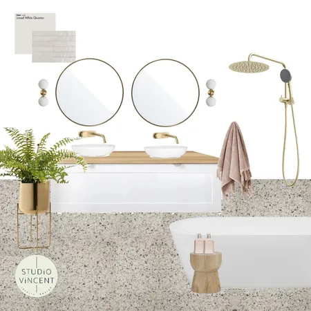 Bathroom Fern Tree Blush B Interior Design Mood Board by Studio Vincent on Style Sourcebook