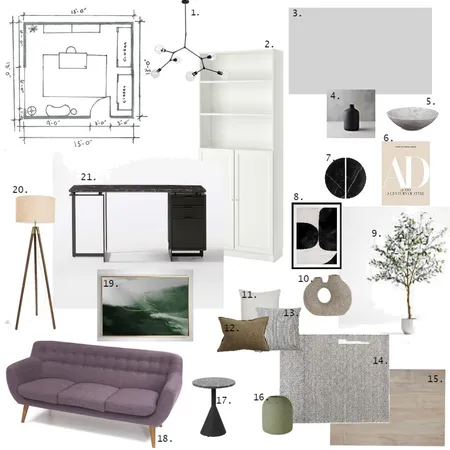 Office Interior Design Mood Board by Miranda Nacarelli on Style Sourcebook