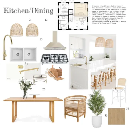 Mod 9 Assignment Kitchen and Dining Interior Design Mood Board by @ourleafyabode on Style Sourcebook