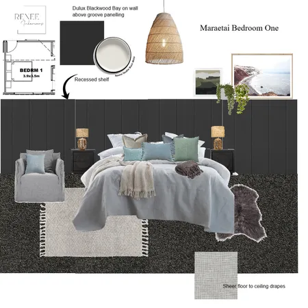 Maraetai bedroom One Interior Design Mood Board by Renee Interiors on Style Sourcebook