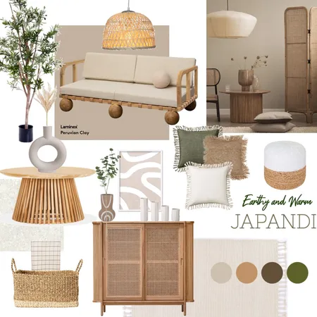 Earthy and Warm Japandi Interior Design Mood Board by nooreenmulk on Style Sourcebook