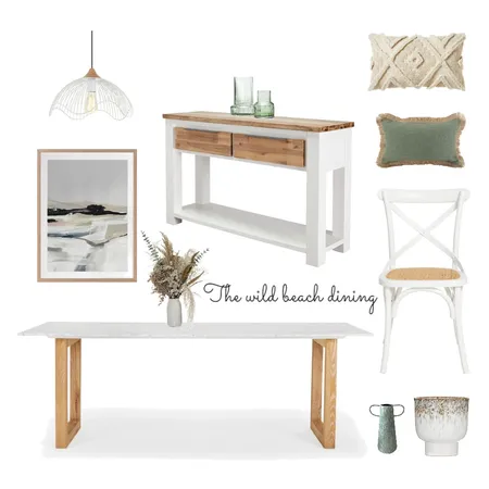 The Wild Beach Dining Interior Design Mood Board by creative grace interiors on Style Sourcebook