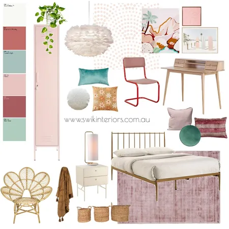 Teenage Bedroom Retreat Interior Design Mood Board by Libby Edwards Interiors on Style Sourcebook