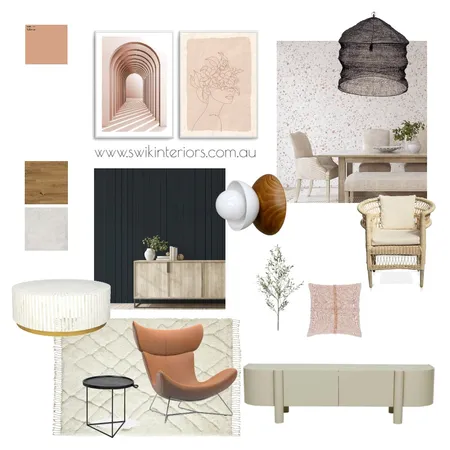 Open Plan Dining Living Interior Design Mood Board by Libby Edwards Interiors on Style Sourcebook