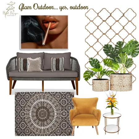 Glam Outdoor... yes, outdoor Interior Design Mood Board by Plush Design Interiors on Style Sourcebook