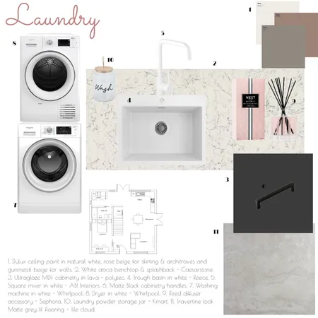 Module 9 - Laundry Interior Design Mood Board by Jackie.e on Style Sourcebook