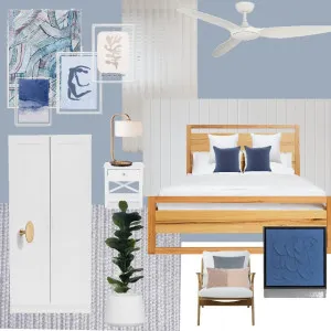 Guest Bedroom - Modern Coastal Interior Design Mood Board by frandemetriou on Style Sourcebook