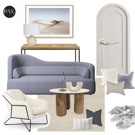 Blue & Beige Living Room Interior Design Mood Board by PAX Interior Design on Style Sourcebook