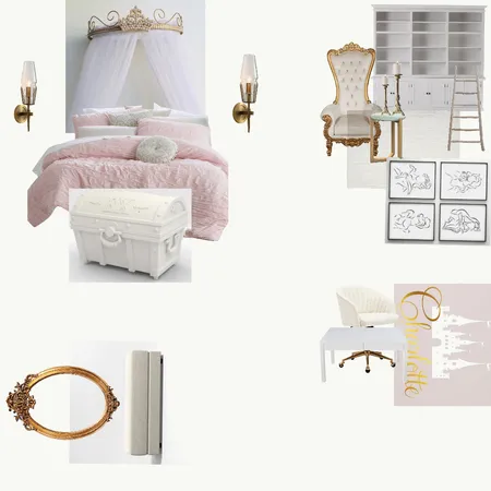 Cass Princess Theme Room Interior Design Mood Board by RepurposedByDesign on Style Sourcebook