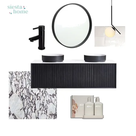 Dark and Moody bathroom Interior Design Mood Board by Siesta Home on Style Sourcebook
