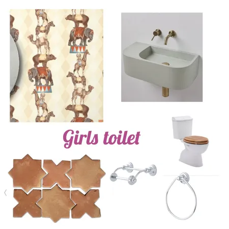 Girls toilet room Interior Design Mood Board by frankie76 on Style Sourcebook
