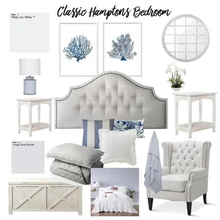 Classic Hampton's Bedroom Interior Design Mood Board by Laura Goodwin Creative on Style Sourcebook