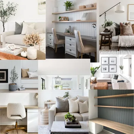 Hamptons Living Room Study Nook Interior Design Mood Board by Laurencarabella on Style Sourcebook