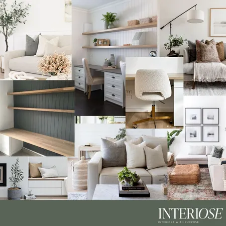 Hamptons Living Room Study Nook Interior Design Mood Board by Laurencarabella on Style Sourcebook