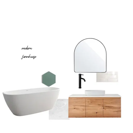 modern farmhouse bathroom Interior Design Mood Board by carlaconway on Style Sourcebook