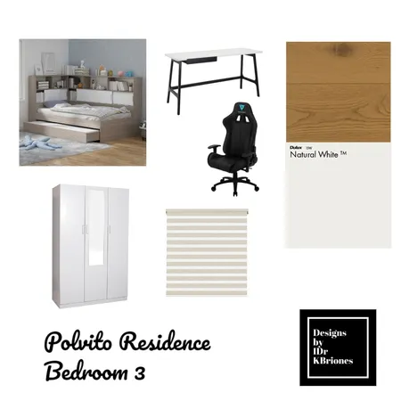 Polvito Residence Bedroom 3 Interior Design Mood Board by KB Design Studio on Style Sourcebook