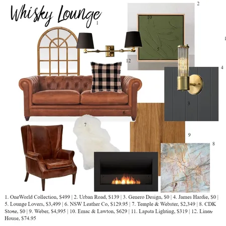 Whisky Lounge Interior Design Mood Board by Sheds on Style Sourcebook