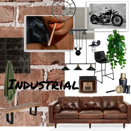 Industrial Interior Design Mood Board by Ashley Jordan Designs on Style Sourcebook