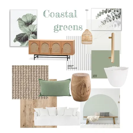 Coastal Greens - Kitchen/ Living Interior Design Mood Board by chelsea.interiors on Style Sourcebook