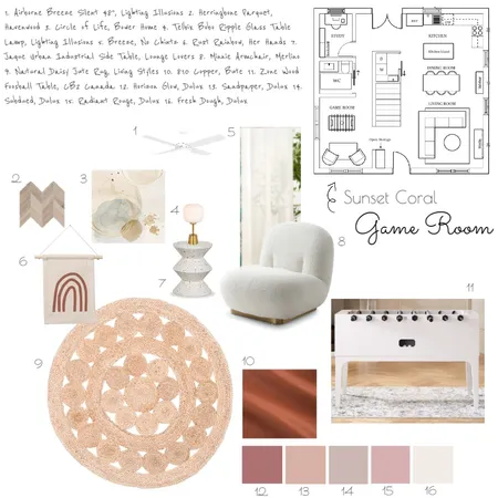 Game Room Sample Board Interior Design Mood Board by choisy925 on Style Sourcebook