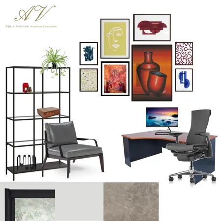 Contemporary Home Office Interior Design Mood Board by Adua on Style Sourcebook